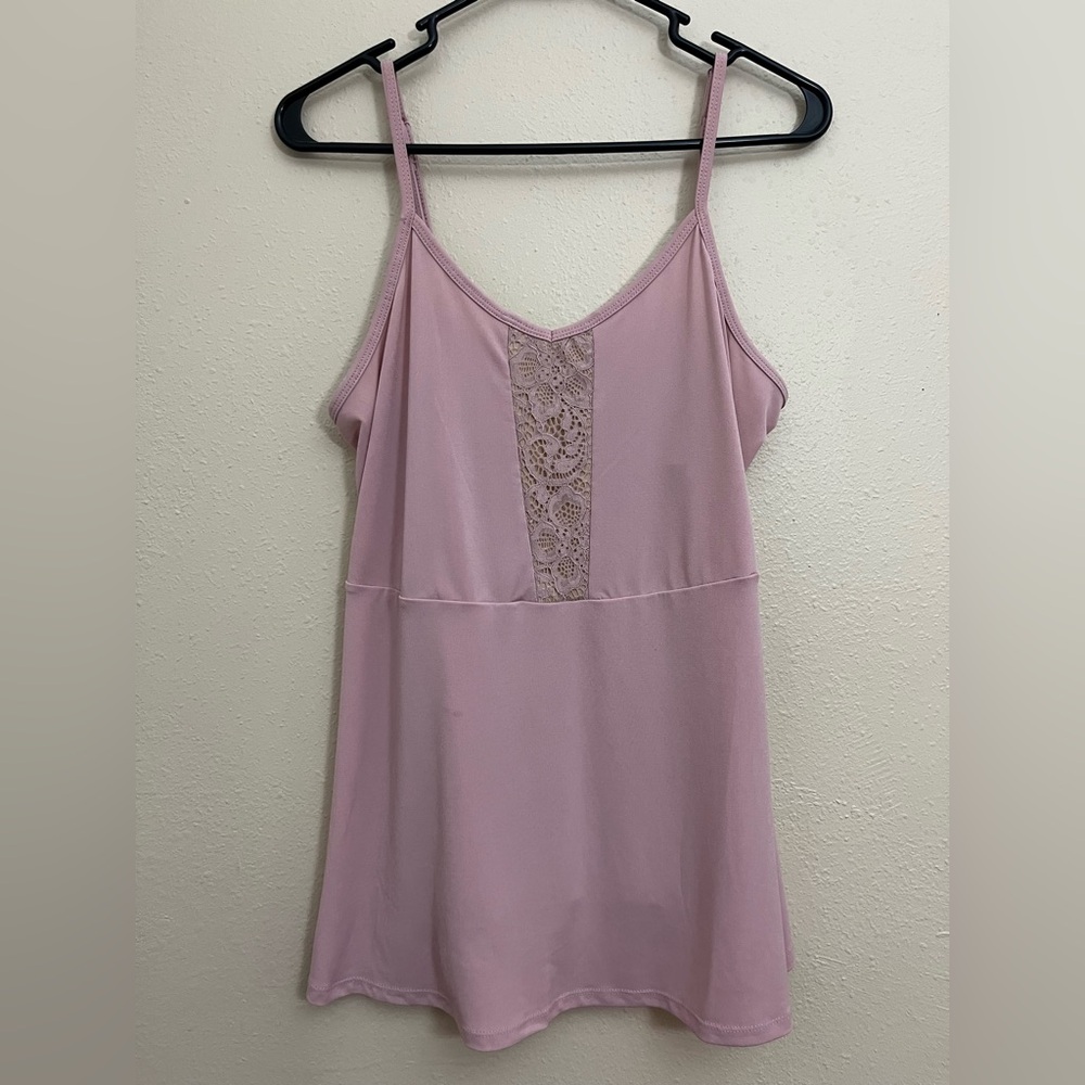 Torrid Pink Lace Chemise with Spaghetti Straps